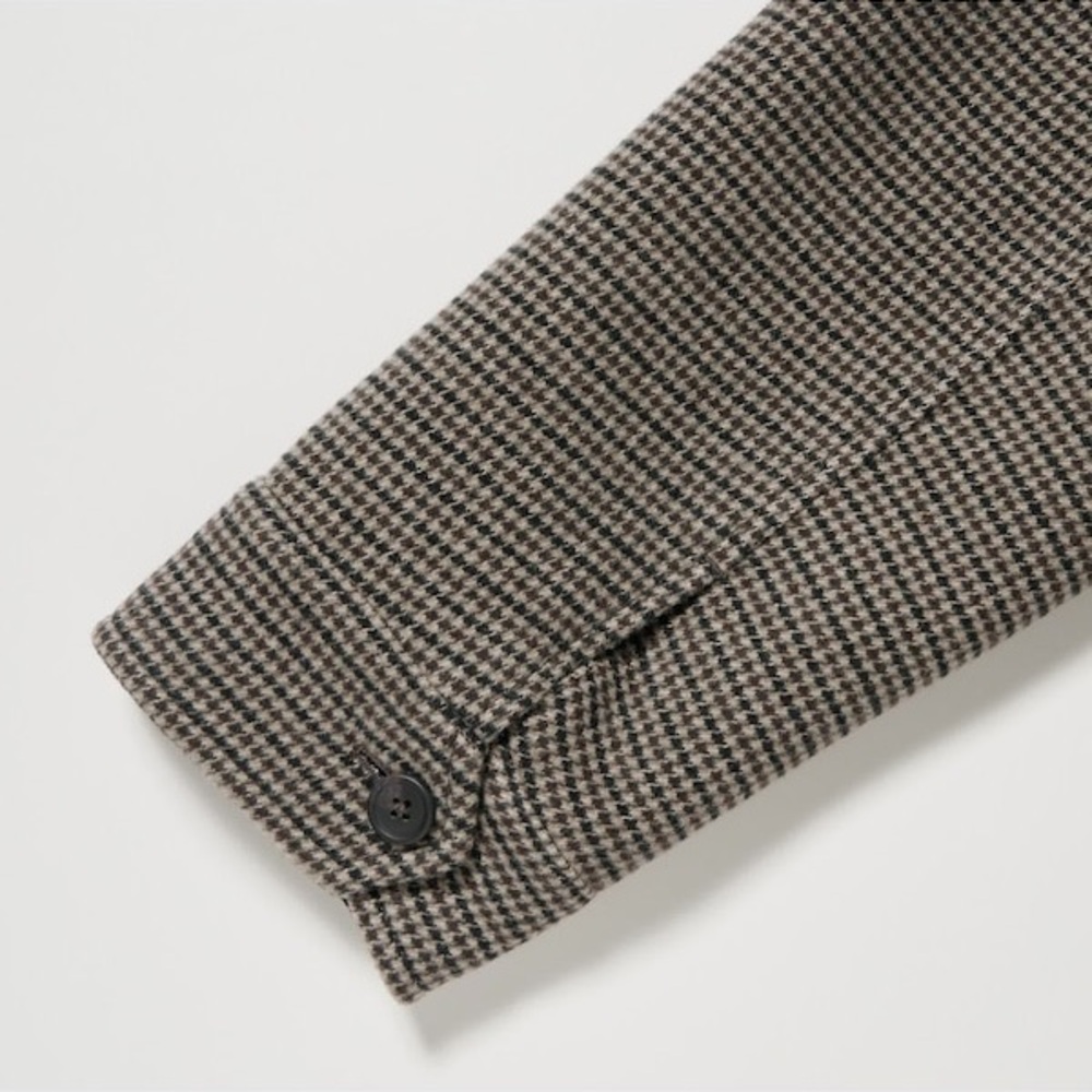 Uniqlo Houndstooth Lightweight Zip Jacket - Brown/Black - Picture 9 of 10